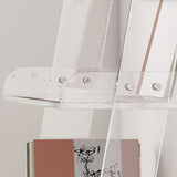 Ladder Open Back Bookshelf Acrylic Scandinavian Bookcase with Shelves