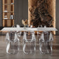 Table à manger en pierre moderne médiévale, Table à Double piédestal pour cuisine