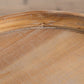 Table basse ronde en bois vieilli, table de cocktail sur pied en métal