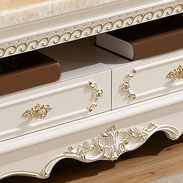 Glam 2 cassetti TV stand media supporti con console multimediale in legno solido