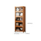 Closed Back Bamboo Bookcase Standard Modern Bookshelf with Cabinets