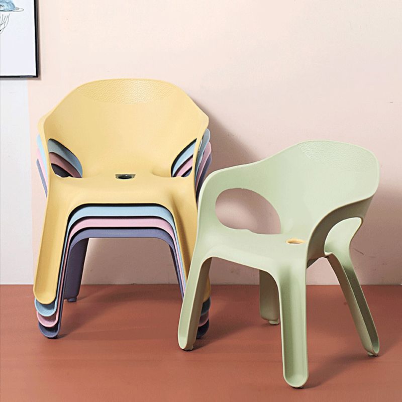 Minimalist Style Stacking Dining Arm Chairs Plastic Solid Back Dining Side Chair for Home Use Clearhalo ' kitchen&dining_furn' 'Dining Chairs' 'Dining Tables & Seating' 'dining_chair' 'furn' 'furn_dining_chair' 'Furniture' 'furniture_dining_chair' 'Kitchen & Dining Furniture' 'kitchen' 1200x1200_86f16470-3960-46d2-b591-7eff2353340c