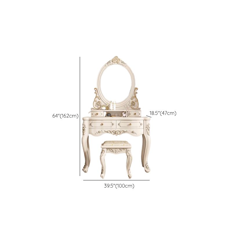 Tavolo da banco di vanità per il trucco da letto vittoriano tavolo da toeletta in legno