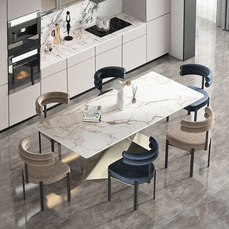 Contemporary Metal Armless Dining Chair Open Back Dining Side Chair for Home Use Clearhalo ' kitchen&dining_furn' 'Dining Chairs' 'Dining Tables & Seating' 'dining_chair' 'furn' 'furn_dining_chair' 'Furniture' 'furniture_dining_chair' 'Kitchen & Dining Furniture' 'kitchen' 1200x1200_86f28b6a-f393-4621-8197-a7134d1df964