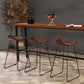 Modern Leather Armless Home Stool Matte Finish Barstool with Footrest