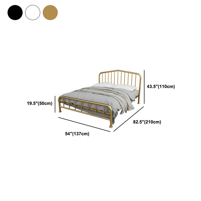 Modern Metal Headboard Bed Arched Open-Frame Bed with Metal Legs Clearhalo 'Bedroom Furniture' 'Beds' 'furn' 'furn_beds' 'Furniture' 1200x1200_86f6cb25-f7be-410f-abc1-4f3e195c3da2