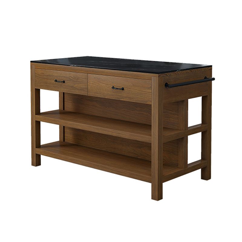 Set di isole da cucina stazionaria contemporanea set di isole rettangolari in legno