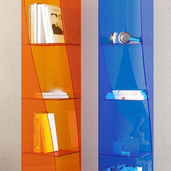 Modern Style Closed Back Bookshelf Vertical Acrylic Bookcase Clearhalo 'Bookcases' 'furn' 'furn_bookcases' 'Furniture' 'Office Furniture' 1200x1200_86fae276-4a65-47c8-a419-a331f863f3ef