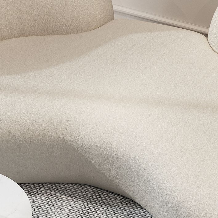 Beige Contemporary Standard Armless Sofa Curved Sofa for Living Room, Apartment Clearhalo 'furn' 'furn_sofas' 'Furniture' 'Living Room Furniture' 'Sofa' 'sofas' 1200x1200_86fc5a4f-d9dc-4287-b182-de52c8523de5