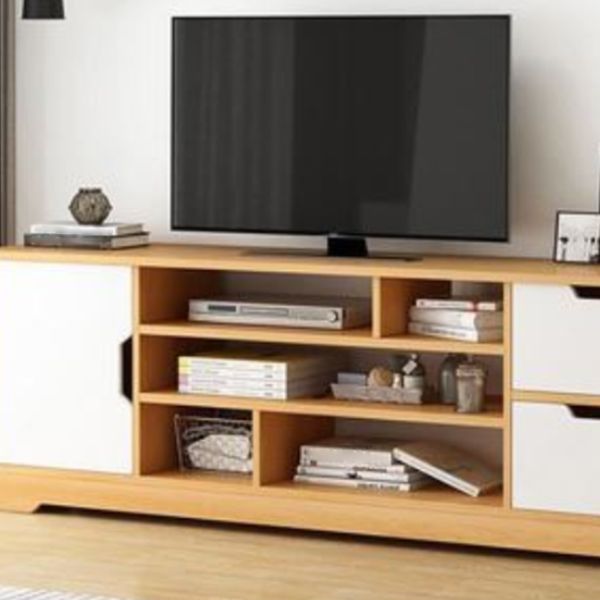 スカンジナビアのテレビメディアスタンドエンジニアリングウッドテレビスタンドコンソール