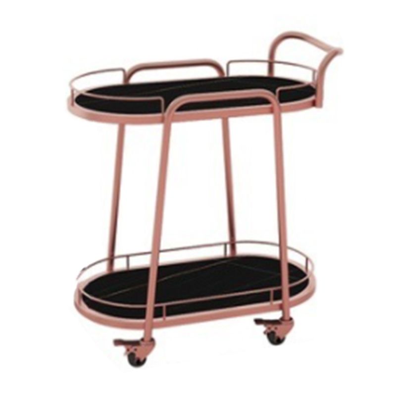 Hedendaagse ovale metalen prep Tabel 26.77 "W rollende voorbereidingstafel voor eetkamer