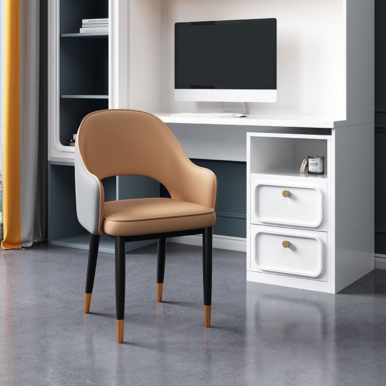 Silla de comedor de estilo contemporáneo silla de brazo con tapicería