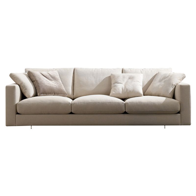 Brown 3-seat Fabric Sofa Sqaure Arm Standard Sofa with 4 Pillows Clearhalo 'furn' 'furn_sofas' 'Furniture' 'Living Room Furniture' 'Sofa' 'sofas' 1200x1200_86fde10a-1bf2-49f1-be84-16a0b5d973b4