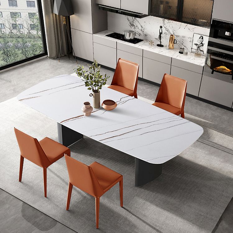 Sedie da pranzo e accento in pelle finta moderna per sala da pranzo