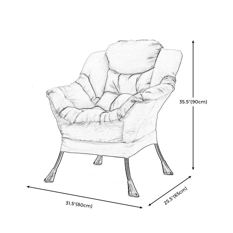 Faux Leather/Faux Fur Chair 31.4" L x 25.5" W x 35.4" H Arms Included Chair Clearhalo 'Accent Chairs' 'accent_chairs' 'Chairs & Seating' 'furn' 'furn_accent_chairs' 'Furniture' 'furniture_accent_chairs' 'Living Room Furniture' 1200x1200_87008c44-7c42-47f6-81e7-90394695d5d3