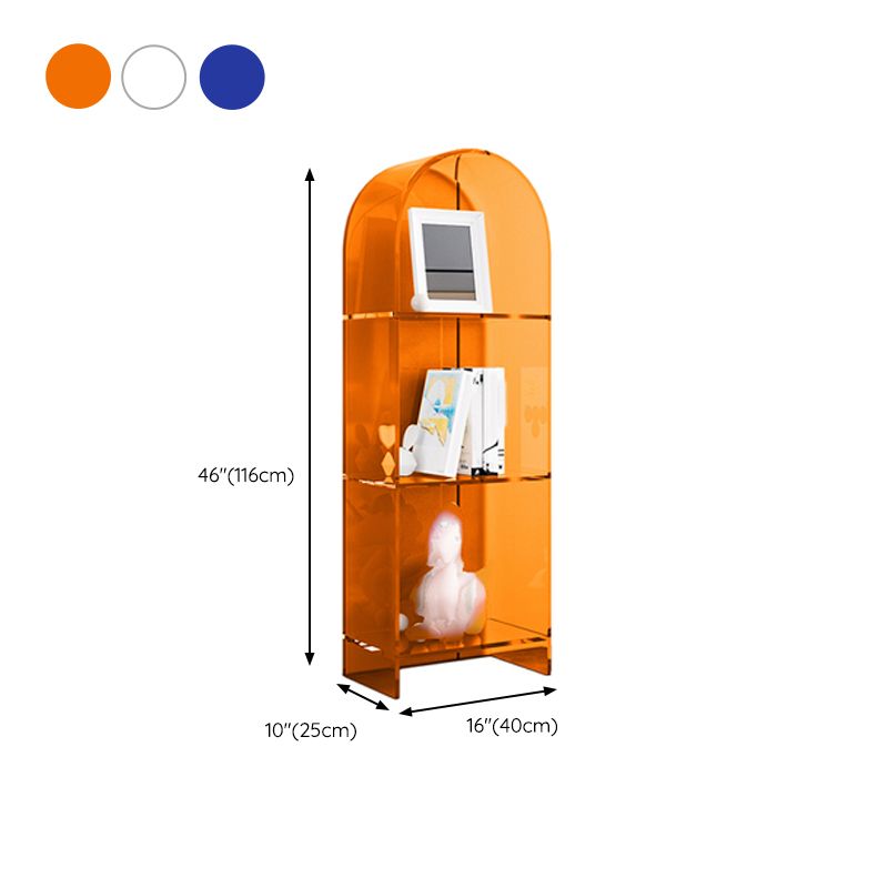 Bibliothèque d'étagère standard de bibliothèque acrylique glam pour la salle d'étude 9.8 "W