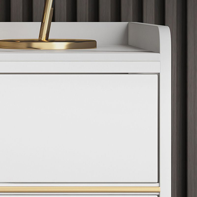 Nightstand Glam Stone Classic Stone Accent Table Table avec des tiroirs