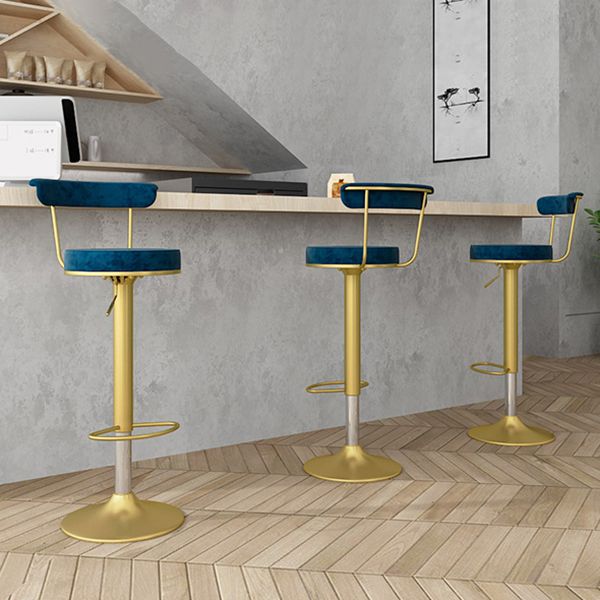 Scandinavian Metal Barstool Fabric Upholstered Counter Stool in Matte Finish for Indoor Clearhalo 'Bar Furniture' 'Bar Stools' 'bar_stools' 'furn' 'furn_bar_stools' 'Furniture' 'Kitchen & Dining Furniture' 1200x1200_8702afcc-8155-4772-b7cb-a91bd422a903