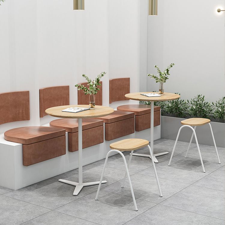Metal Modern Round Dining Table Pine Wood Top Table for Kitchen Clearhalo 'Dining Tables & Seating' 'Dining Tables' 'dining_table' 'furn' 'furn_dining_table' 'Furniture' 'furniture_dining_table' 'Kitchen & Dining Furniture' 'kitchen' 'kitchen_dining_table' 1200x1200_87047ba8-fa7b-4143-82dc-63eac52936d7