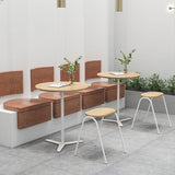Metal Modern Round Dining Table Pine Wood Top Table for Kitchen Clearhalo 'Dining Tables & Seating' 'Dining Tables' 'dining_table' 'furn' 'furn_dining_table' 'Furniture' 'furniture_dining_table' 'Kitchen & Dining Furniture' 'kitchen' 'kitchen_dining_table' 1200x1200_87047ba8-fa7b-4143-82dc-63eac52936d7
