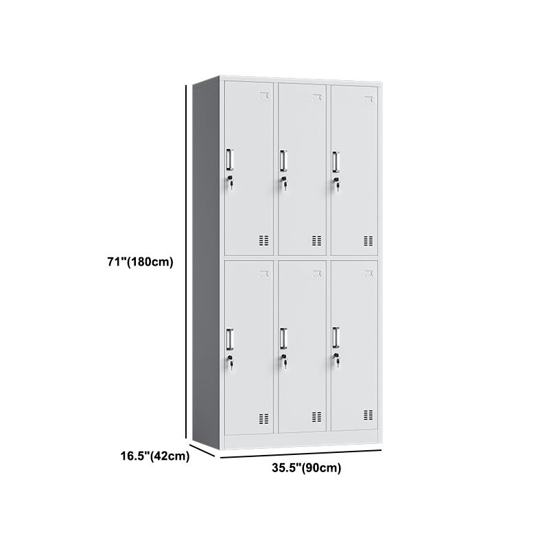 Witte stalen garderobe kast eigentijds scharnierende garderobe kast