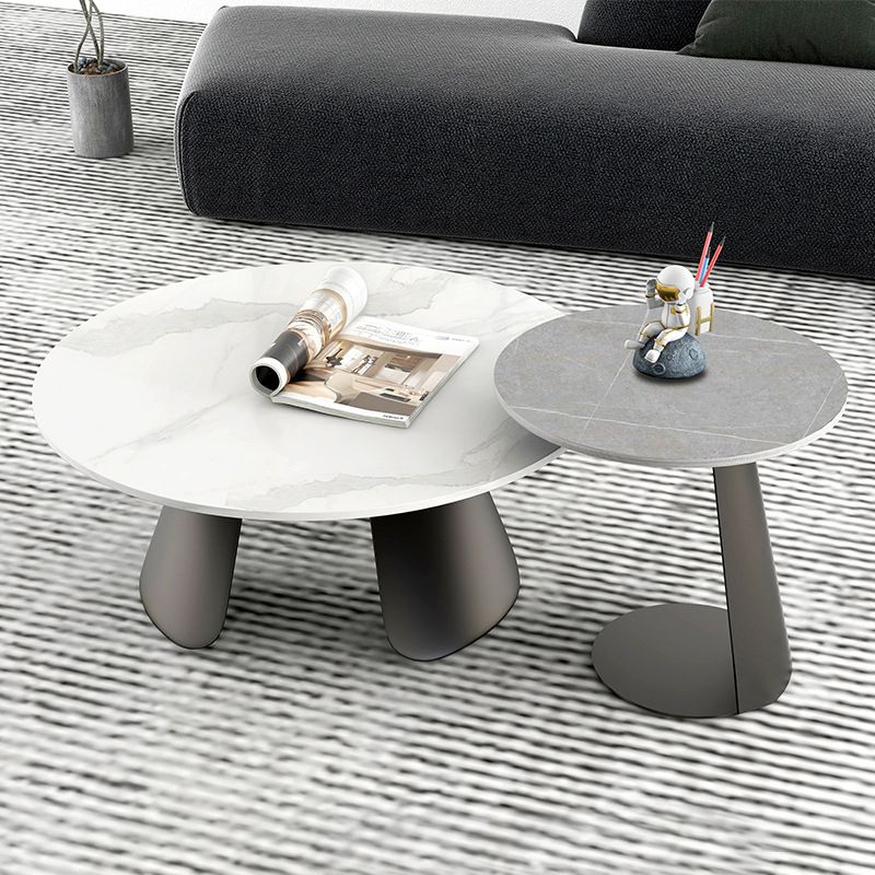 3 Legs Base Cocktail Table Rock Top Metal Base Rectangle Coffee Table Clearhalo 'Coffee & Accent Tables' 'Coffee Tables' 'coffee_tables' 'furn' 'furn_coffee_tables' 'Furniture' 'Living Room Furniture' 1200x1200_8707183d-e5ad-473b-85ef-42a6df6e975c