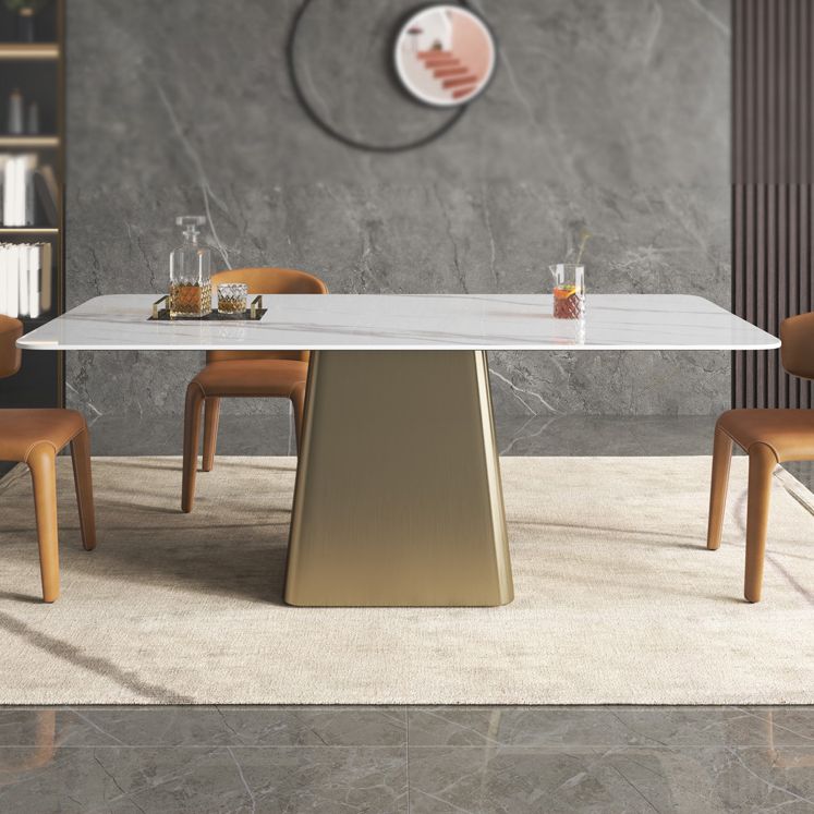 Glam Dining Set 1/2/4/7 Pieces Sintered Stone Top Table with Wingback Chairs Clearhalo 'Dining Room Sets' 'Dining Tables & Seating' 'dining_room_set' 'furn' 'furn_dining_room_set' 'Furniture' 'Kitchen & Dining Furniture' 1200x1200_87084b14-9622-4ad6-94be-b380ddd2c2e5