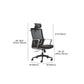 Modern Slide Chair Fixed Arms Adjustable Seat Height Desk Chair with Wheels Clearhalo 'furn' 'furn_office_chair' 'Furniture' 'Office Chairs' 'Office Furniture' 'office_chair' 1200x1200_87085b40-e94c-4a5e-b8d0-fcd00d090230