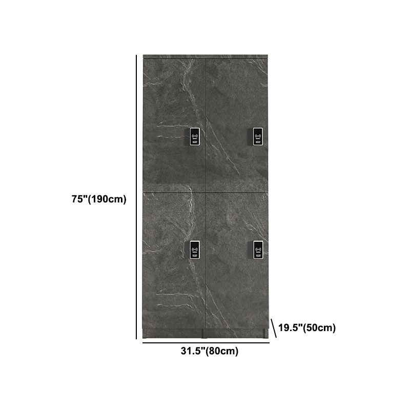 Armoire en bois d'ingénierie gris pour salle de bain armoire à porte à charnière moderne