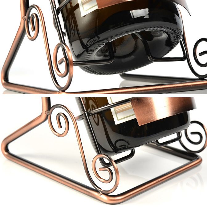 Porta di vino da banco in metallo controcette moderna porta bottiglia di vino in ottone