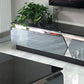 Glass and Wood TV Console Gorgeous Style Home Closed Black TV Stand Console Clearhalo 'furn' 'furn_tv_stands_entertainment_centers' 'Furniture' 'Living Room Furniture' 'TV Stands & Entertainment Centers' 'TV Stands & Media Storage Furniture' 'tv_stands_entertainment_centers' 1200x1200_870a5d8a-ef54-4799-be61-0e13783e0a34