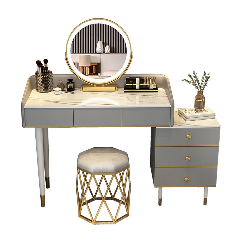 Wooden Vanity Desk Storage Box Vanity Dressing Table for Bedroom