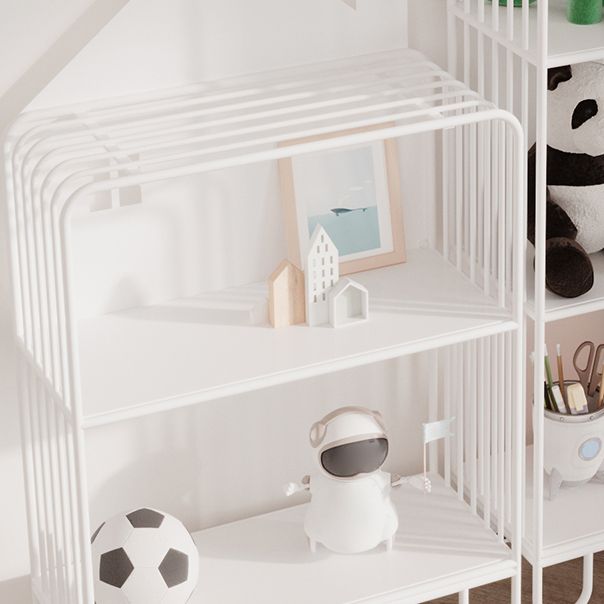 11" Wide Contemporary Bookshelf Open Back Shelves Included Iron Bookcase