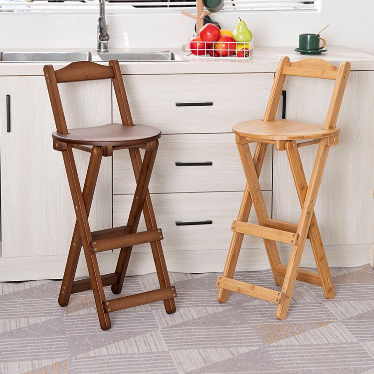 Modern Wood Folding Bar Stool Footrest Low Back Counter Stool for Kitchen Clearhalo 'Bar Furniture' 'Bar Stools' 'bar_stools' 'furn' 'furn_bar_stools' 'furniture_bar_stools' 'Kitchen & Dining Furniture' 'kitchen&dining_furn' 'kitchen' 'kitchen_furn' Furniture' 1200x1200_870d6493-cf49-457b-bc0b-88ce2c9fdb38