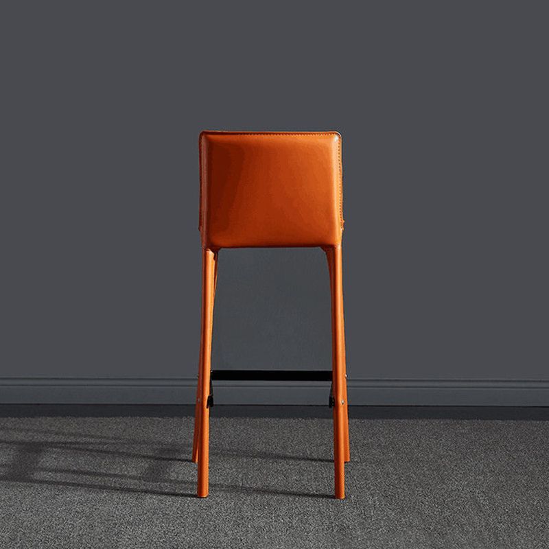 Modern Steel Counter Stools with Footrest and Low Back Bistro Bar Stool,1 Piece Clearhalo 'Bar Furniture' 'Bar Stools' 'bar_stools' 'furn' 'furn_bar_stools' 'furniture_bar_stools' 'Kitchen & Dining Furniture' 'kitchen&dining_furn' 'kitchen' 'kitchen_furn' Furniture' 1200x1200_870dcff2-d703-41d3-8f9d-821b816d152e