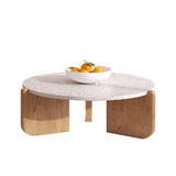 13"H Contemporary Coffee Table 3 Legs Round Coffee Cocktail Table