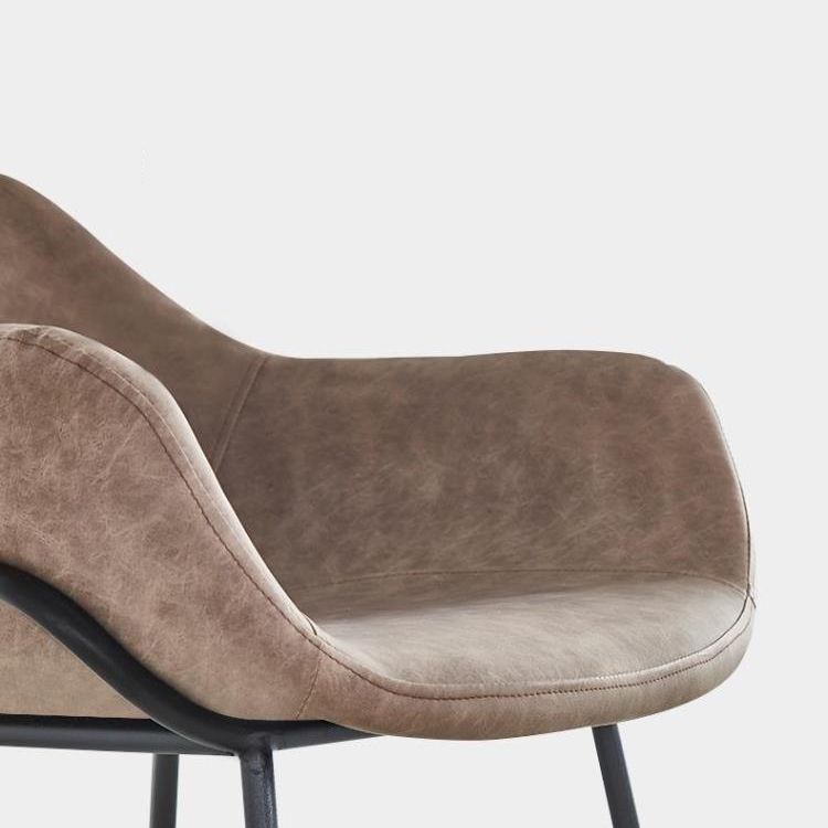 Scandinavian Faux Leather Upholstered Counter Stool with 4 Legs in Matte Finish for Home Clearhalo 'Bar Furniture' 'Bar Stools' 'bar_stools' 'furn' 'furn_bar_stools' 'Furniture' 'Kitchen & Dining Furniture' 1200x1200_870fef24-3912-434c-b836-d099d4b4a49a