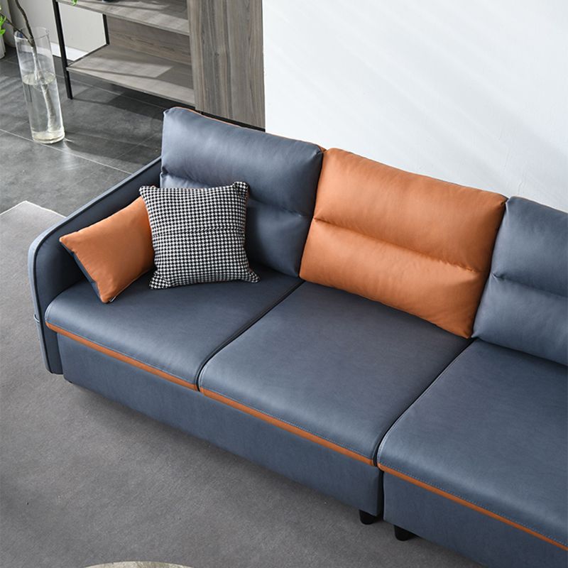 Modern Square Arm Sofa Pillow Back Couch with Storage for Four People Clearhalo 'furn' 'furn_sofas' 'Furniture' 'furniture_sofas' 'kitchen' 'kitchen_sofas' 'Living Room Furniture' 'Sofa' 'sofas' 1200x1200_8711ae81-75bf-4aaa-a630-8366a74380c1