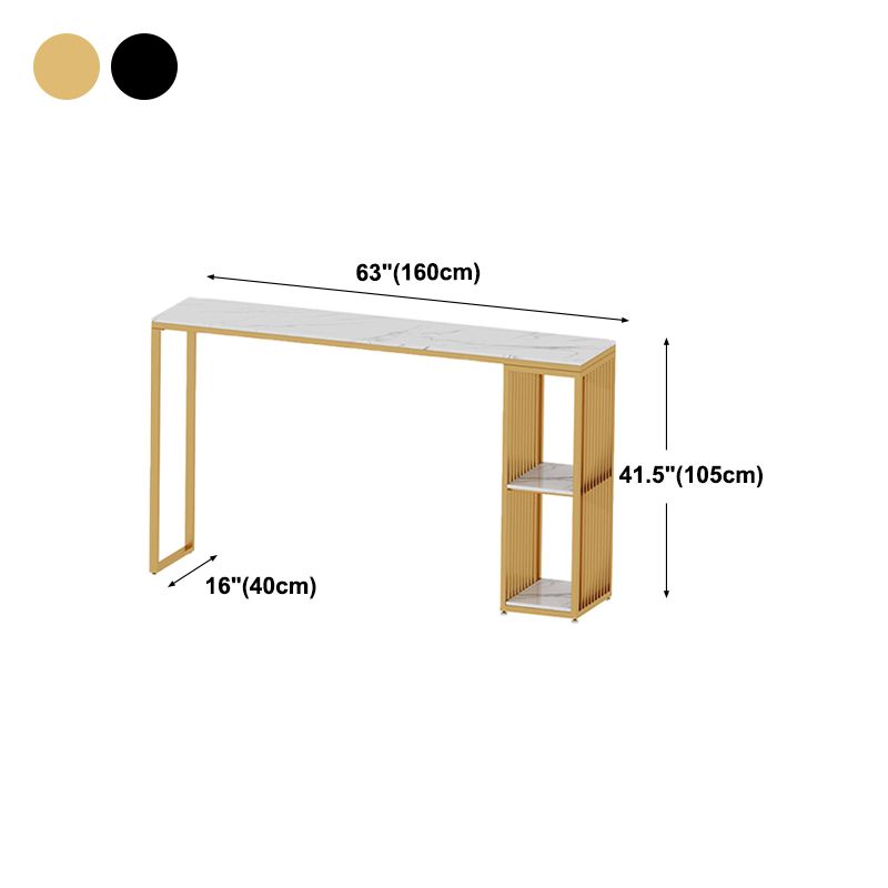Modern Marble Bistro Bar Table Storage Rectangle Pub Height Dining Table Clearhalo 'Bar Furniture' 'Bar Tables' 'bar_tables' 'furn' 'furn_bar_tables' 'Furniture' 'furniture_bar_tables' 'Kitchen & Dining Furniture' 'kitchen&dining_furn' 'kitchen' 1200x1200_8711b327-9f52-4553-acdf-e4c278fdb096