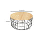 Scandinavian Natural Round Wood Coffee Table Frame Iron Cocktail Table Clearhalo 'Coffee & Accent Tables' 'Coffee Tables' 'coffee_tables' 'furn' 'furn_coffee_tables' 'Furniture' 'Living Room Furniture' 1200x1200_8712fef0-df84-4b6b-a377-21c74aeded78