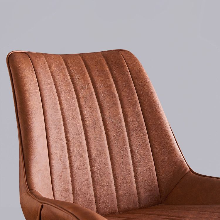 Modern Armless Dining Chairs Solid Back Leather Side Chairs with Metal Legs Clearhalo ' kitchen&dining_furn' 'Dining Chairs' 'Dining Tables & Seating' 'dining_chair' 'Furniture' 'furniture_dining_chair' 'Kitchen & Dining Furniture' 'kitchen' 1200x1200_871441c7-12d4-4f51-8d47-92a31a2fbd31