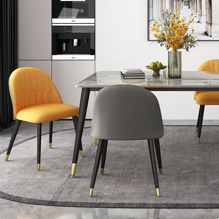 Glam Rectangle Dinette Set 1/4/5/7 Pieces Dining Table Set with Grey Sintered Stone Top Clearhalo 'Dining Room Sets' 'Dining Tables & Seating' 'dining_room_set' 'furn' 'furn_dining_room_set' 'Furniture' 'furniture_dining_room_set' 'Kitchen & Dining Furniture' 1200x1200_8714f928-65af-4b75-80d5-67839f825432