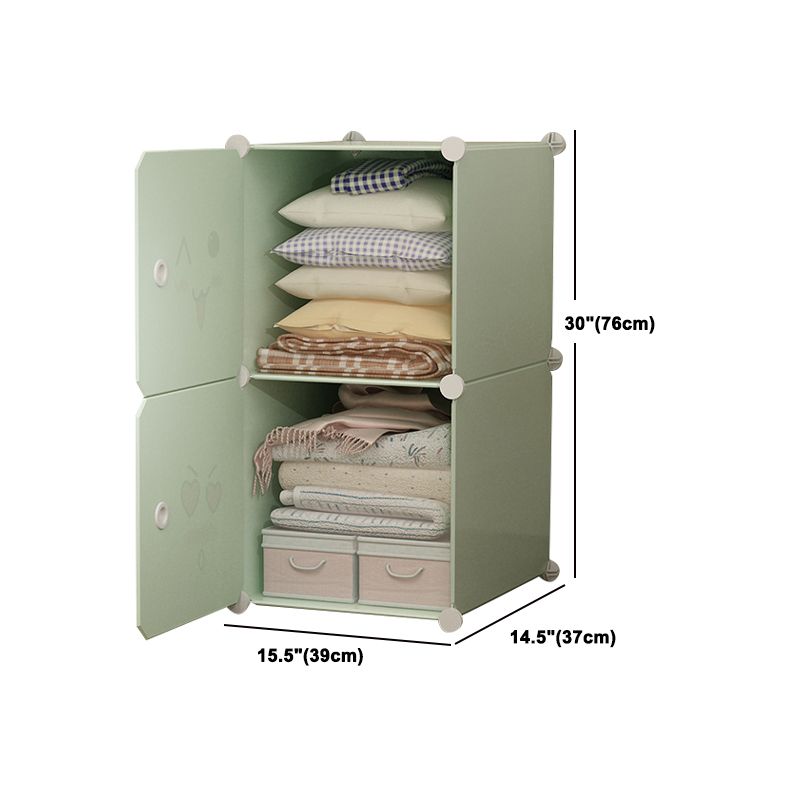 Modern Style Wardrobe Green Colour Plastic Bedroom Wardrobe Closet Clearhalo 'Armoires & Wardrobes' 'armoires_wardrobes' 'Bedroom Furniture' 'furn' 'furn_armoires_wardrobes' 'Furniture' 1200x1200_87153278-bef6-4387-8499-f2a3e81c3bec