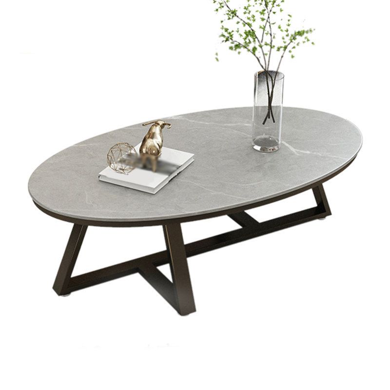Modern Style Solid Slate Top White Gold/white/black Gold/grey Oval Coffee Table Clearhalo 'Coffee & Accent Tables' 'Coffee Tables' 'coffee_tables' 'furn' 'furn_coffee_tables' 'Furniture' 'Living Room Furniture' 1200x1200_8715bb01-31c4-47a2-a7cc-2d9968f9b02f