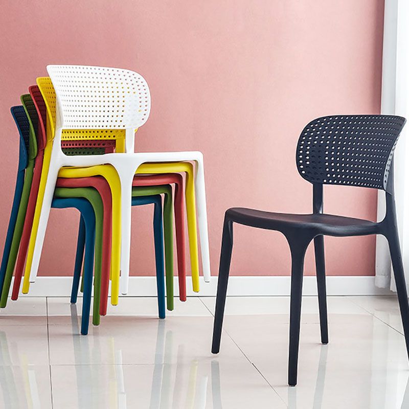 Contemporary Style Plastic Dining Armless Chair Open Back Dining Side Chairs Clearhalo ' kitchen&dining_furn' 'Dining Chairs' 'Dining Tables & Seating' 'dining_chair' 'furn' 'furn_dining_chair' 'Furniture' 'furniture_dining_chair' 'Kitchen & Dining Furniture' 'kitchen' 1200x1200_8715c3d3-937f-4e0e-8d18-1c6000bc18bd