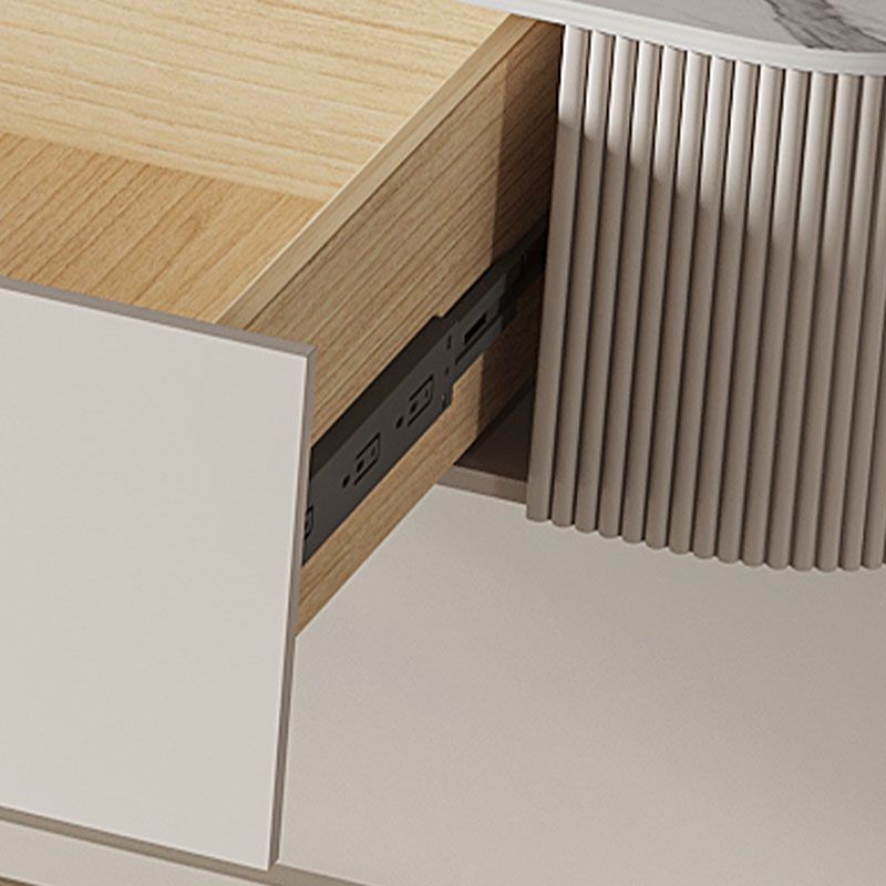 Glam Meuble TV Console de rangement fermée avec 2 tiroirs