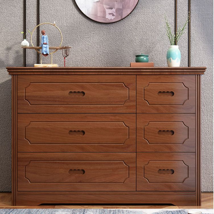 Mid-Century Chest Modern Solid Wood 6 - Drawer Standard Accent Chest Clearhalo 'Cabinets & Chests' 'cabinets_chests' 'furn' 'furn_cabinets_chests' 'Furniture' 'Living Room Furniture' 1200x1200_87191536-18e7-4468-bc23-12440cad3e57