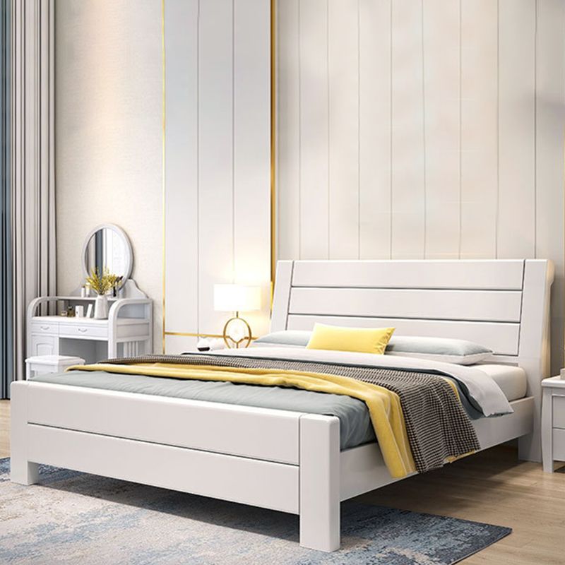 Traditional Metal Panel Rectangular with Headboard Standard Bed