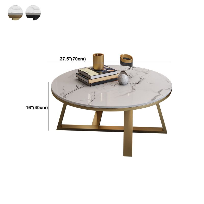 脚のコーヒーテーブルラウンド/楕円形のカクテルテーブルは金/黒い脚