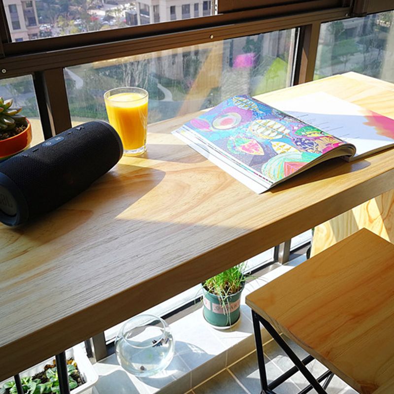 Mesa de comedor de madera maciza de pino, escritorio de Bar Bistro rectangular Industrial, para interior